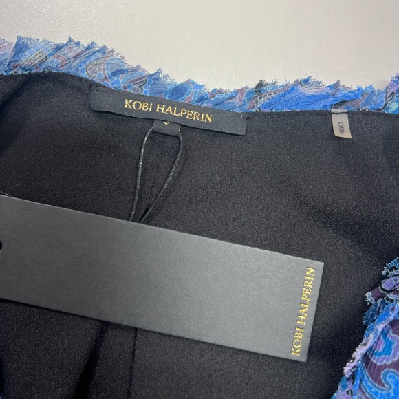 Kobi Halperin Emilee Patchwork Print Dress in Midnight Blue New With Tags Small - Picture 13 of 13